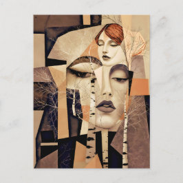 「Virelle」の残響 - 抽象的な肖像 ポストカード