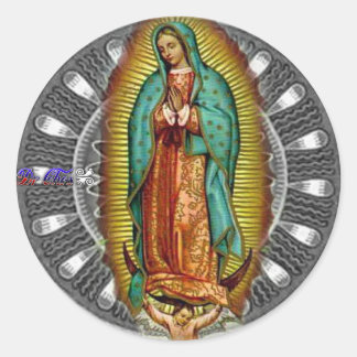 VIRGEN DEグアダルペのカスタマイズ可能なプロダクト ラウンドシール