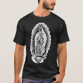 Virgen Deグアダルペの反対のイラストレーションのTシャツ Tシャツ (正面)