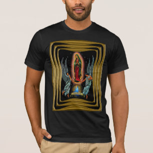 Virgen deグアダルペ(天使と) tシャツ