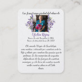 Virgen De Guadalupe葬送記念カード 名刺 (裏面)