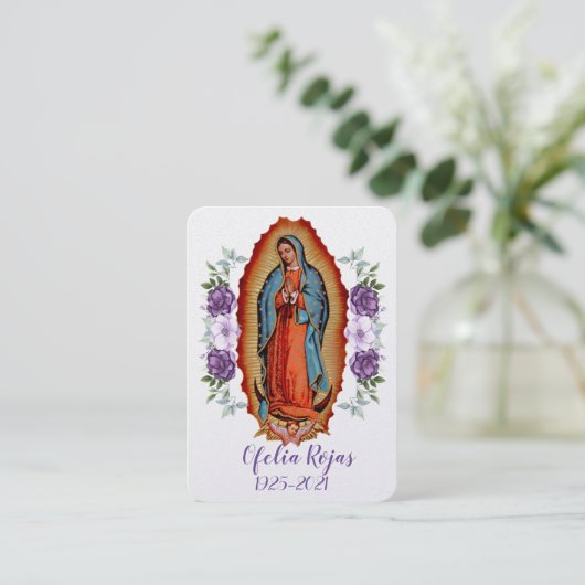 Virgen De Guadalupe葬送記念カード 名刺 (スタンド正面)