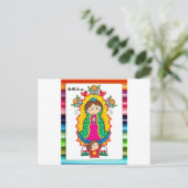 VIRGEN DE GUADALUPE CARICATURA 01 CUSTOMIZABLE PRO ポストカード (スタンド正面)