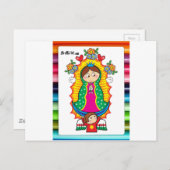 VIRGEN DE GUADALUPE CARICATURA 01 CUSTOMIZABLE PRO ポストカード (正面/裏面)
