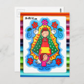 VIRGEN DE GUADALUPE CARICATURA 02カスタマイズ可能なPRO ポストカード (正面/裏面)