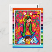 VIRGEN DE GUADALUPE CARICATURA 03 CUSTOMIZABLE PRO ポストカード (正面/裏面)