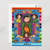 VIRGEN DE GUADALUPE CARICATURA 05 CUSTOMIZABLE PRO ポストカード (正面/裏面)