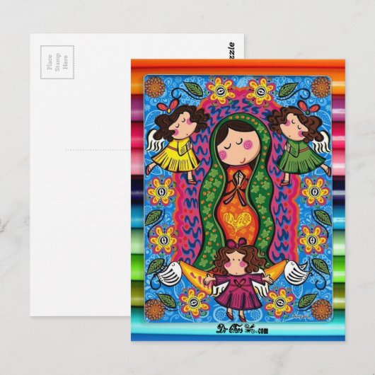 VIRGEN DE GUADALUPE CARICATURA 05 CUSTOMIZABLE PRO ポストカード (正面/裏面)