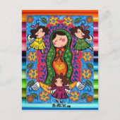 VIRGEN DE GUADALUPE CARICATURA 05 CUSTOMIZABLE PRO ポストカード (正面)
