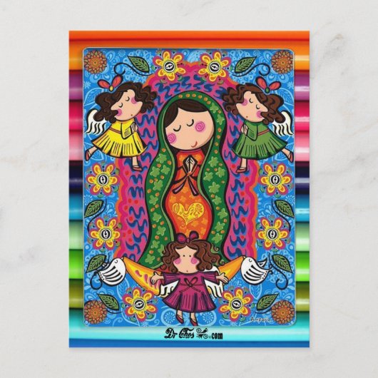 VIRGEN DE GUADALUPE CARICATURA 05 CUSTOMIZABLE PRO ポストカード (正面)