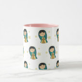 Virgen de Guadalupe Cartoon Coffee Mug マグカップ (中央)