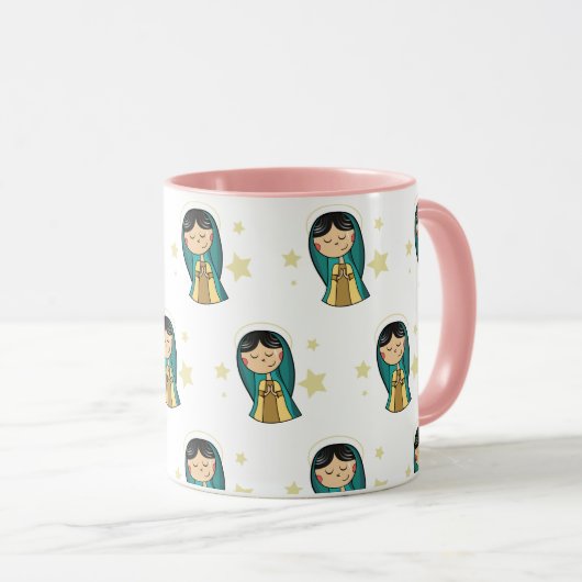 Virgen de Guadalupe Cartoon Coffee Mug マグカップ (正面右)