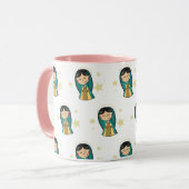 Virgen de Guadalupe Cartoon Coffee Mug マグカップ (正面左)