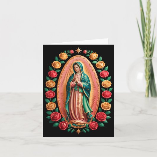 Virgen De Guadalupe Saint Mary Christian Religious カード (正面)
