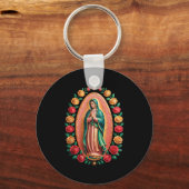 Virgen De Guadalupe Saint Mary Christian Religious キーホルダー (正面)