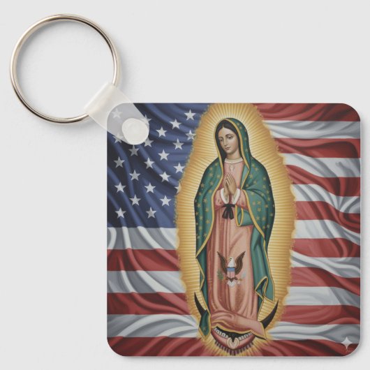 Virgen de Guadalupe - USA キーホルダー (正面)
