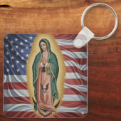 Virgen de Guadalupe - USA キーホルダー (裏面)