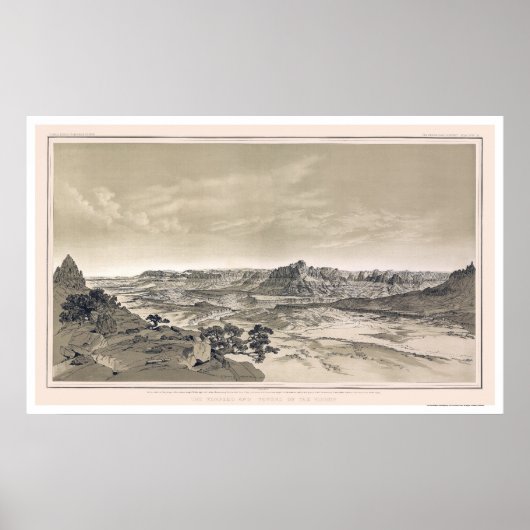 Virgen Grand Canyon Print by Dutton 1882 ポスター (正面)