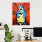 Virgen Guadalupe Day of the Dead Poster ポスター (ホームオフィス)