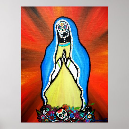 Virgen Guadalupe Day of the Dead Poster ポスター (正面)
