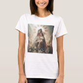 Virgen y Niño: Amor Divino en Serenidad Celestial Tシャツ (正面)