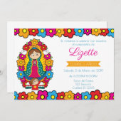 VIRGENCITA -- INVITACION PARA CUMPLEANOS 招待状 (正面/裏面)