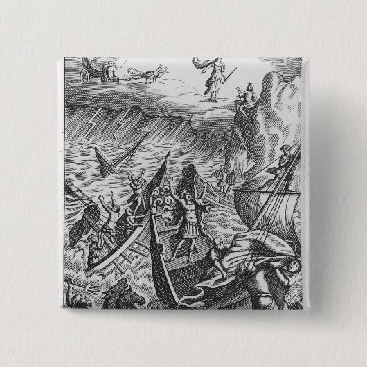 Virgil著「Aeneid」からのイラストレーション 缶バッジ (正面)