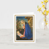 VIRGIN ADORING SLEEPING CHRIST CHILD  カード (黄色い花)