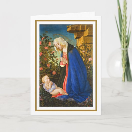 VIRGIN ADORING SLEEPING CHRIST CHILD  カード (正面)