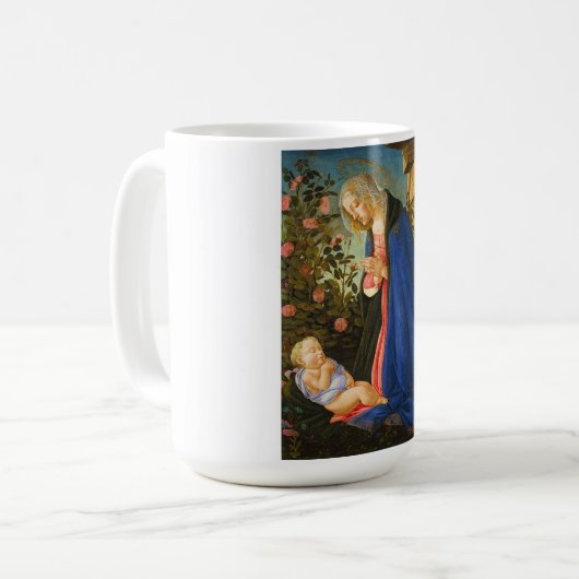 VIRGIN ADORING SLEEPING CHRIST CHILD コーヒーマグカップ (正面左)