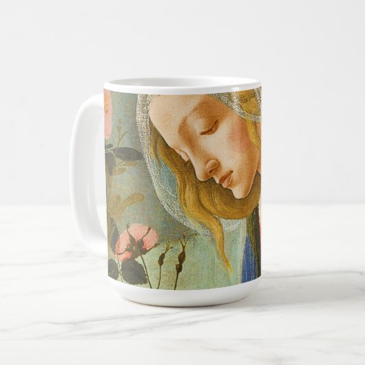 VIRGIN ADORING SLEEPING CHRIST CHILD コーヒーマグカップ (正面左)