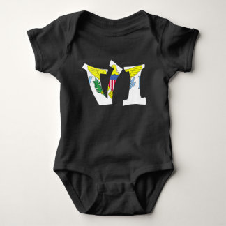 Virgin Islands Flag Baby Bodysuit One-Piece ベビーボディスーツ