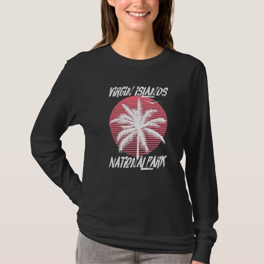 Virgin Islands Palm tree National Park St. John Sa Tシャツ (正面)