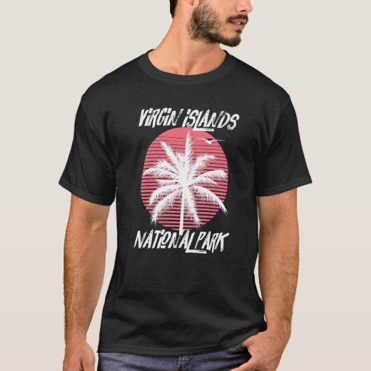 Virgin Islands Palm tree National Park St. John Sa Tシャツ (正面)