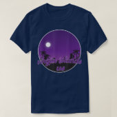 virgin islands us By night with Palms T-Shirt Tシャツ (デザイン正面)