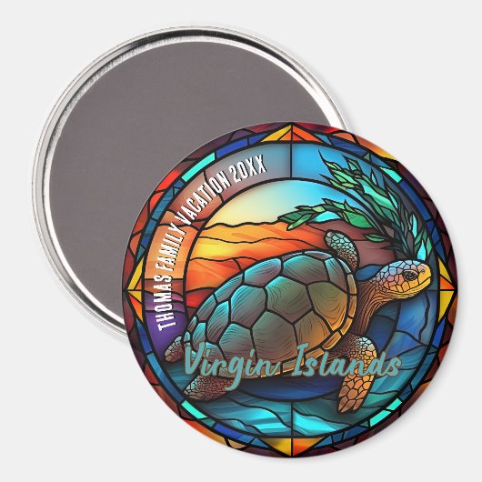 Virgin Islands Vacation Souvenir  マグネット (正面/裏面)