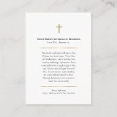 Virgin Martyr Euphrasia of Nicomedia Prayer Card   プレイスカード (裏面)