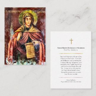 Virgin Martyr Euphrasia of Nicomedia Prayer Card   プレイスカード