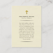 Virgin Martyr St. Apollonia Orthodox Prayer Card   プレイスカード (裏面)