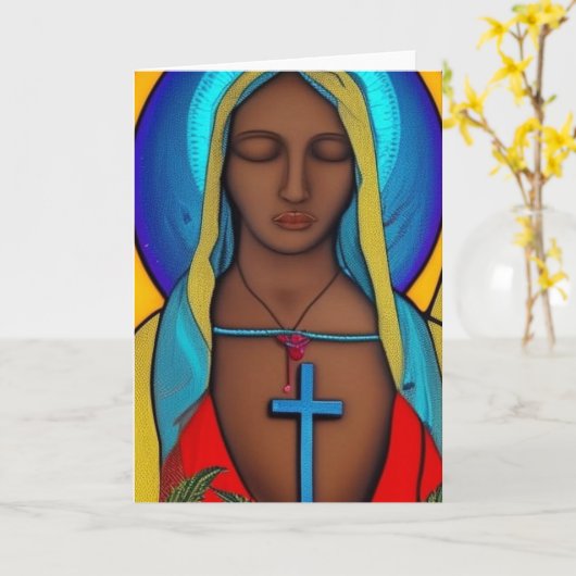 Virgin Mary  カード (黄色い花)