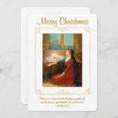 Virgin Mary and Baby Jesus Religious Christmas シーズンカード (正面/裏面)
