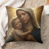 Virgin Mary and Baby Jesus Throw Pillow クッション (ブランケット)