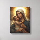 Virgin Mary and Child Jesus Stretched Canvas Print キャンバスプリント (正面)
