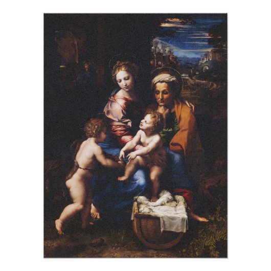Virgin Mary and Child with John the Baptist ポスター (正面)