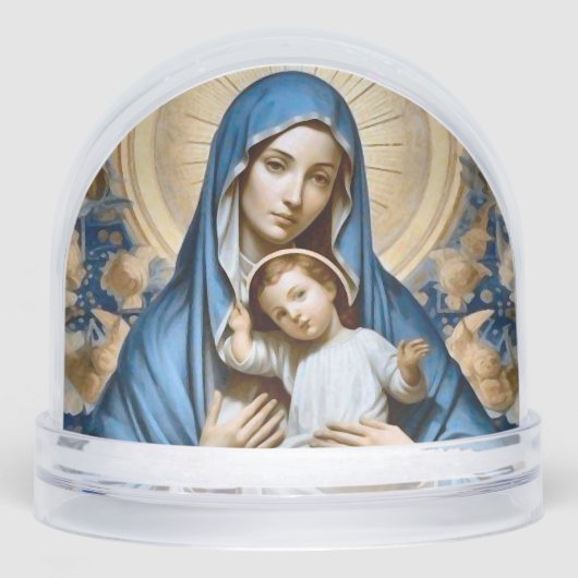 Virgin Mary and Christ Child in Soft Blues Golds (正面)