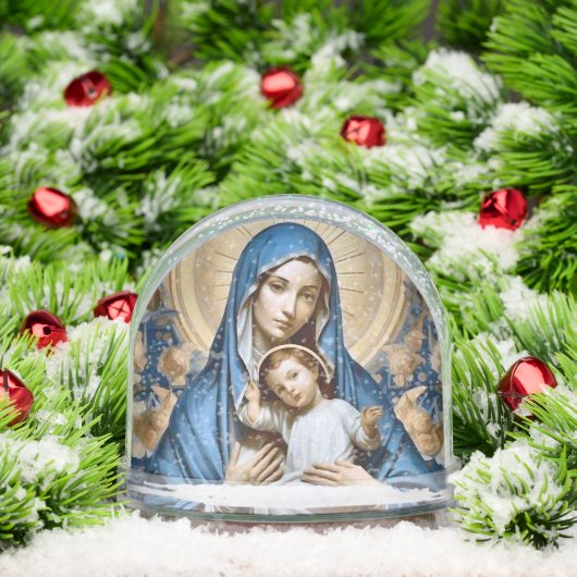 Virgin Mary and Christ Child in Soft Blues Golds (クリスマス)
