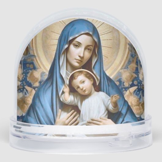 Virgin Mary and Christ Child in Soft Blues Golds (裏面)