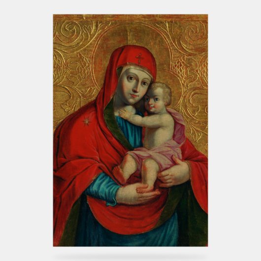 Virgin Mary and Jesus Child by Jan Rombauer アクリルサイン (正面)