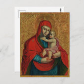 Virgin Mary and Jesus Child by Jan Rombauer ポストカード (正面/裏面)