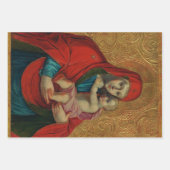 Virgin Mary and Jesus Child by Jan Rombauer ラッピングペーパーシート (正面2)